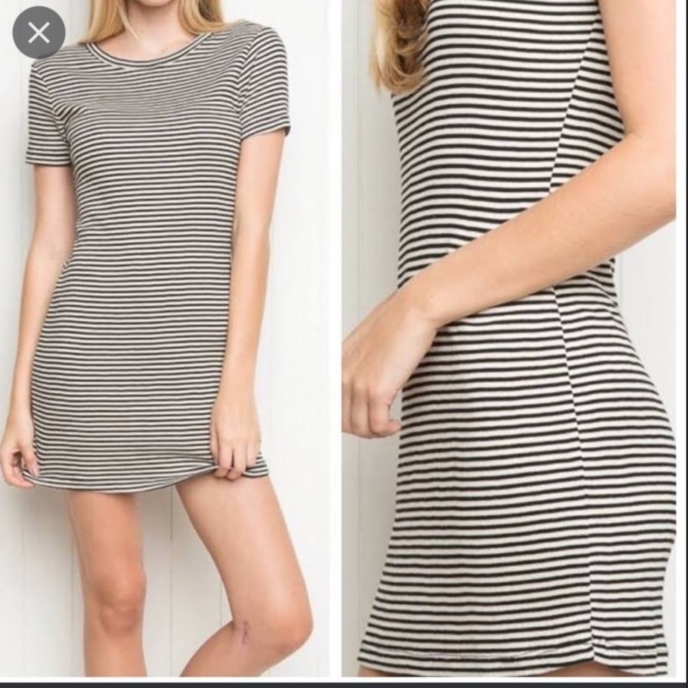 Brandy💓Melville striped Janelle Rib Bodycon Dress